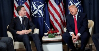 U.S. President Donald Trump holds a bilateral meeting with NATO Secretary-General Mark Rutte at the World Economic Forum (WEF), Davos, Switzerland, Jan. 21, 2026. (Reuters Photo)