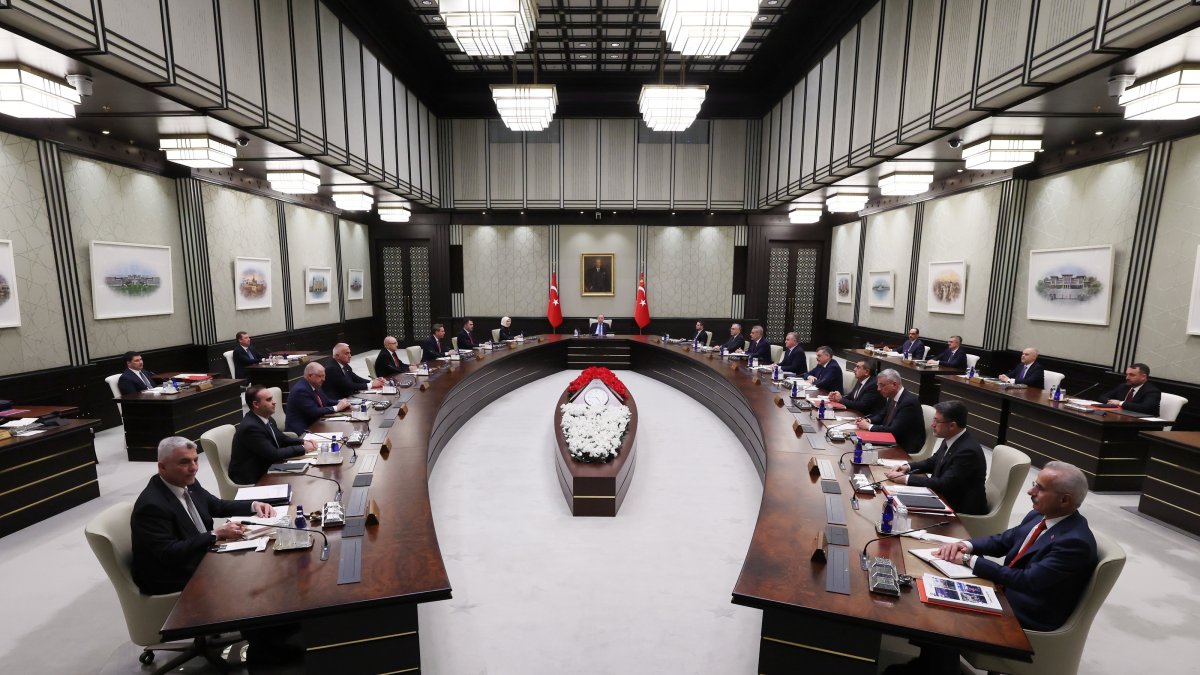 President Recep Tayyip Erdoğan chairs a cabinet meeting, Ankara, May 4, 2026. (AA Photo)