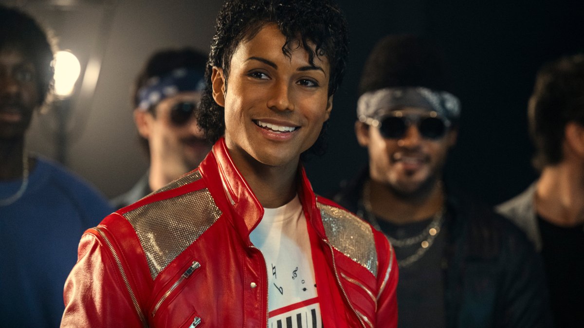 This image released by Lionsgate shows Jaafar Jackson as Michael Jackson in a scene from "Michael." (AP Photo)