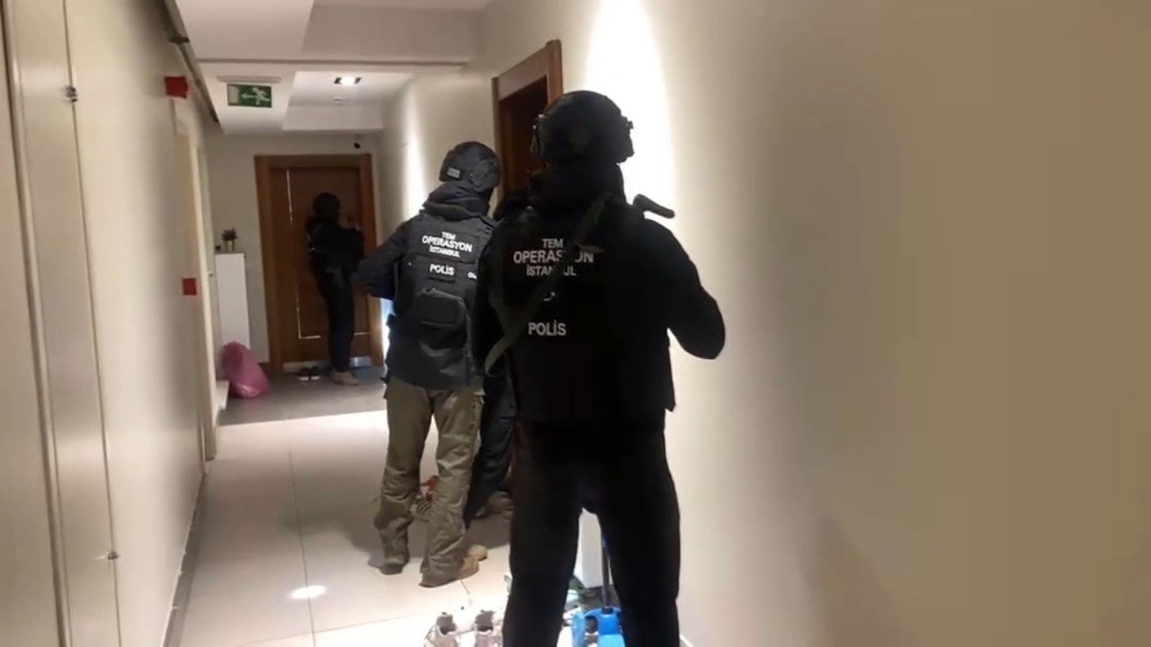 Turkish police detain suspects accused of spreading propaganda through social media during an operation against the Daesh terrorist group, Istanbul, Türkiye, May 7, 2026. (DHA Photo)
