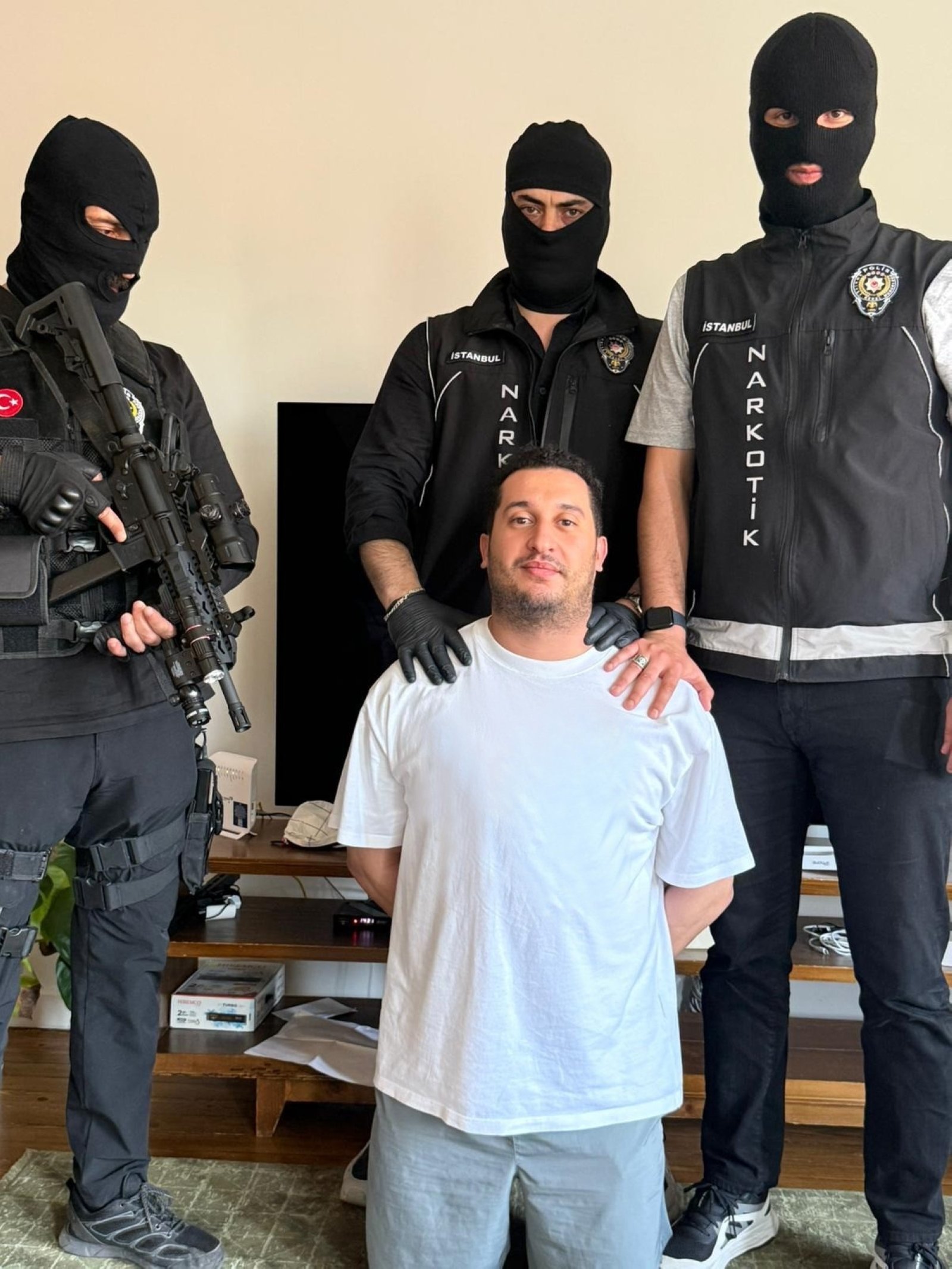 Moroccan drug trafficker Mohamed Boulakhrif, detained by Turkish police in Istanbul, May 13, 2026. (IHA Photo)