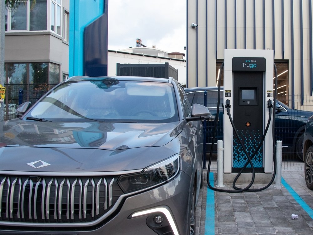 A Togg vehicle charges in Antalya, southern Türkiye, March 11, 2023. (Shutterstock Photo)